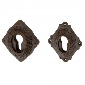 Antikes Rosettenpaar für Profilzylinder Türen | A4731SET-PZ-V 